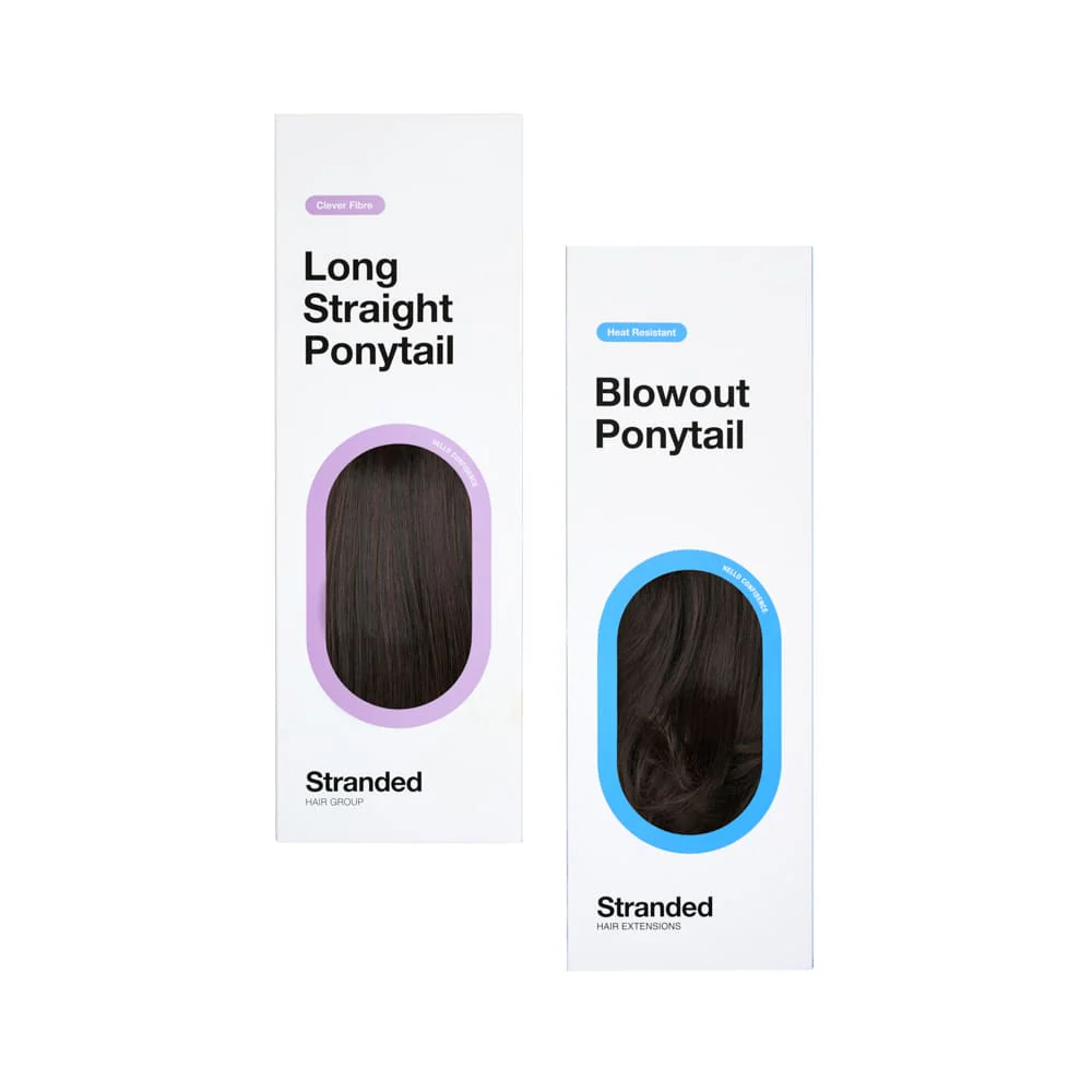 Stranded Long Pony Duo - Straight & Blowout - Colour #2 Nigella