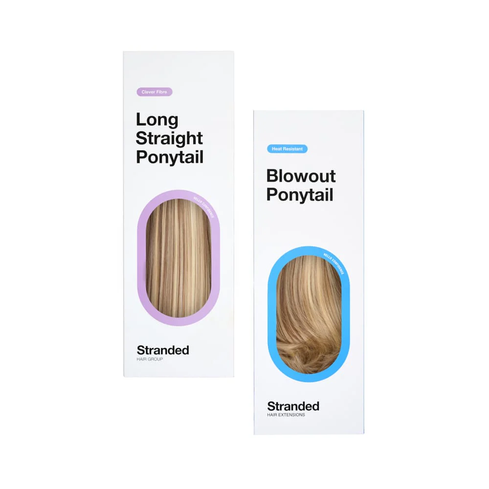 Stranded Long Pony Duo - Straight & Blowout - Colour #6/16/613 Safari Sunset