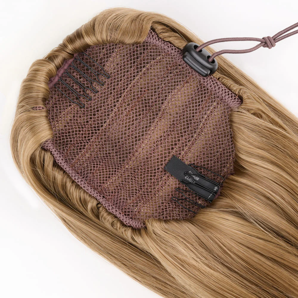 Stranded Long Straight Clip-in Ponytail - Colour #10/12 Pansy - Image 3