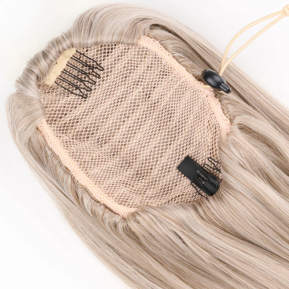 Stranded Long Straight Clip-in Ponytail - Colour #112 Ash Moon - Image 3