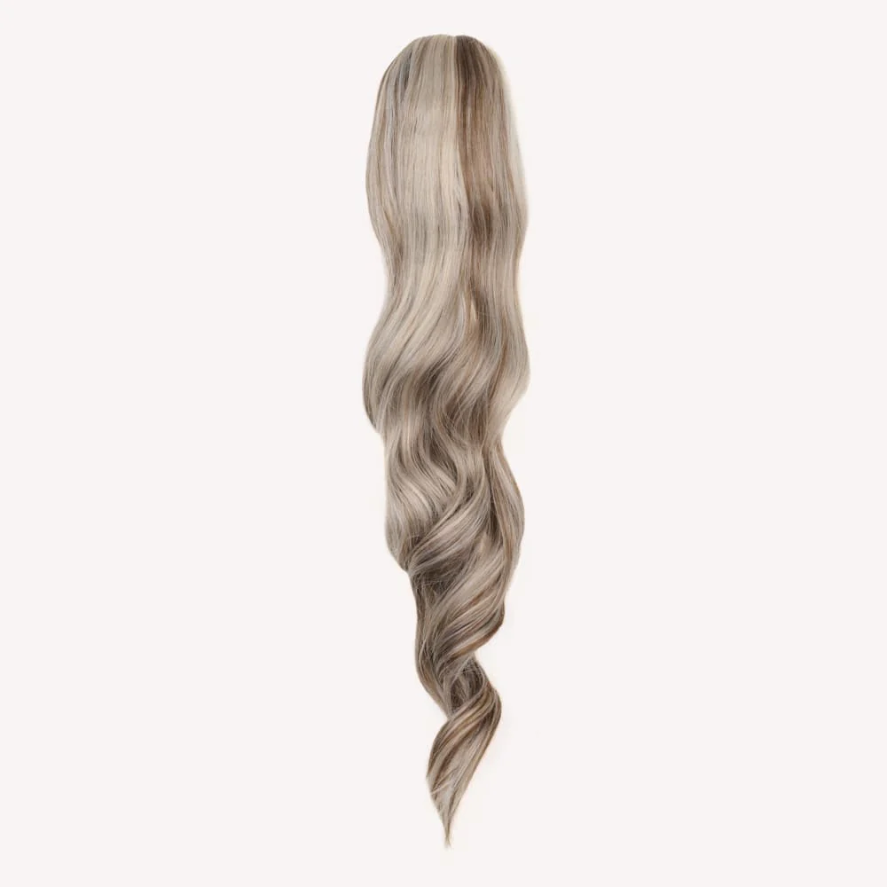 Stranded Long Wand Wave Clip-in Ponytail - Colour #18/68 Ash Willow