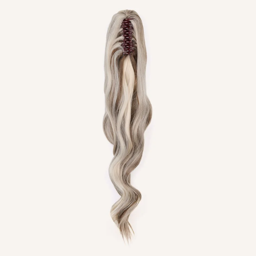 Stranded Long Wand Wave Clip-in Ponytail - Colour #18/68 Ash Willow - Image 2