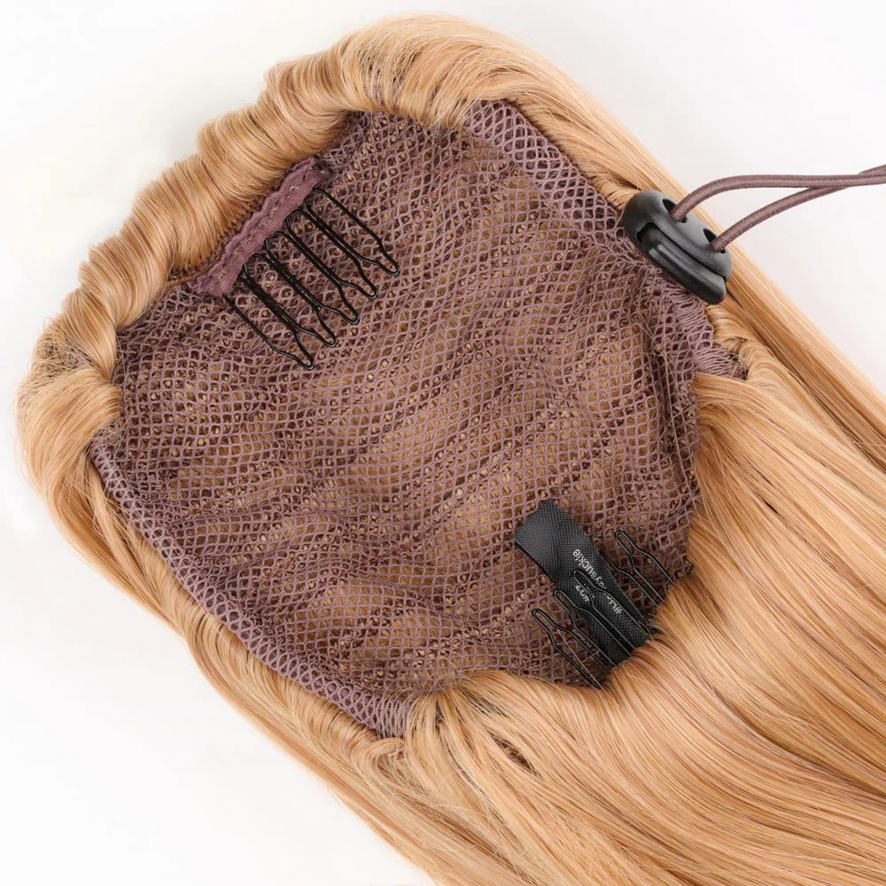 Stranded Medium Wand Wave Clip-in Ponytail - Colour #27 Honeysuckle - Image 3