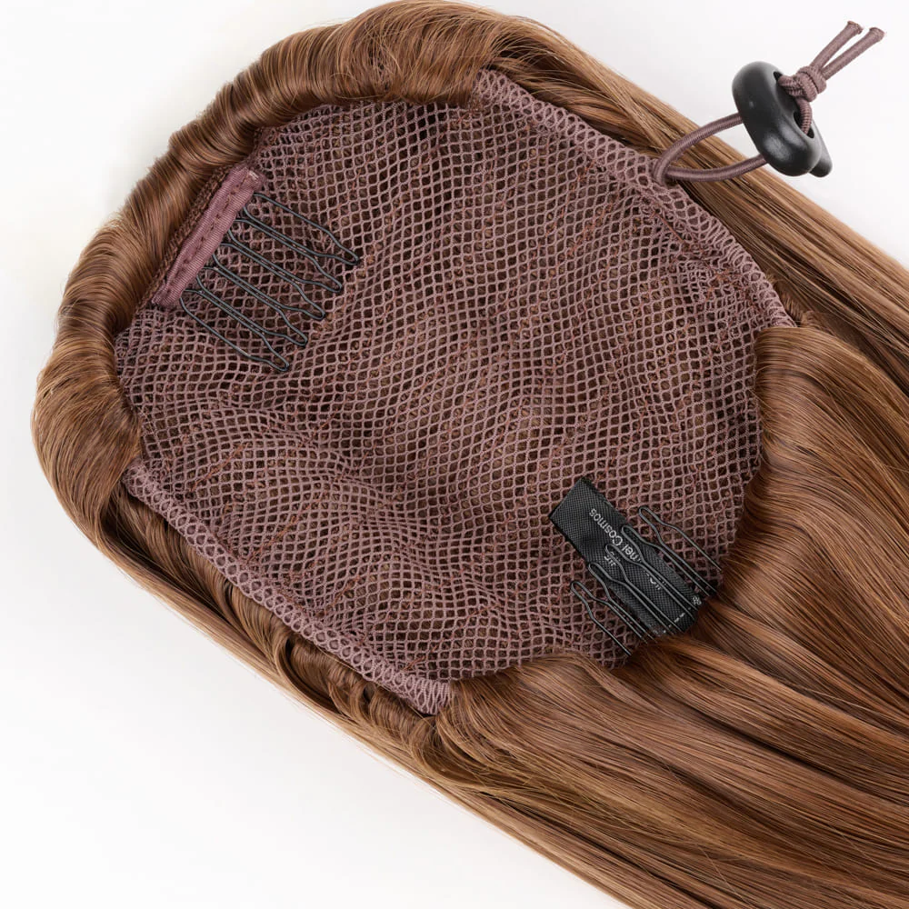 Stranded Medium Wand Wave Clip-in Ponytail - Colour #5 Caramel Cosmos - Image 3