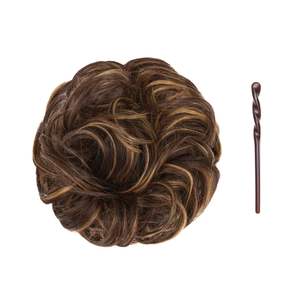 Stranded Mini Messy Bun - #4/27 Coral Bells