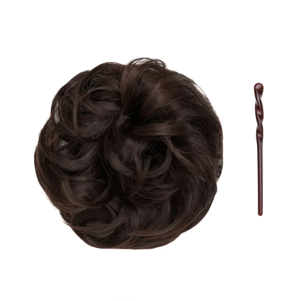 Stranded Mini Messy Bun - #4 Chocolate Dahlia