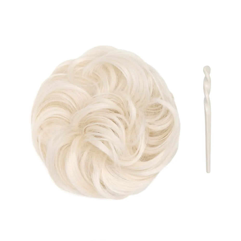 Stranded Mini Messy Bun - #600 White Lily