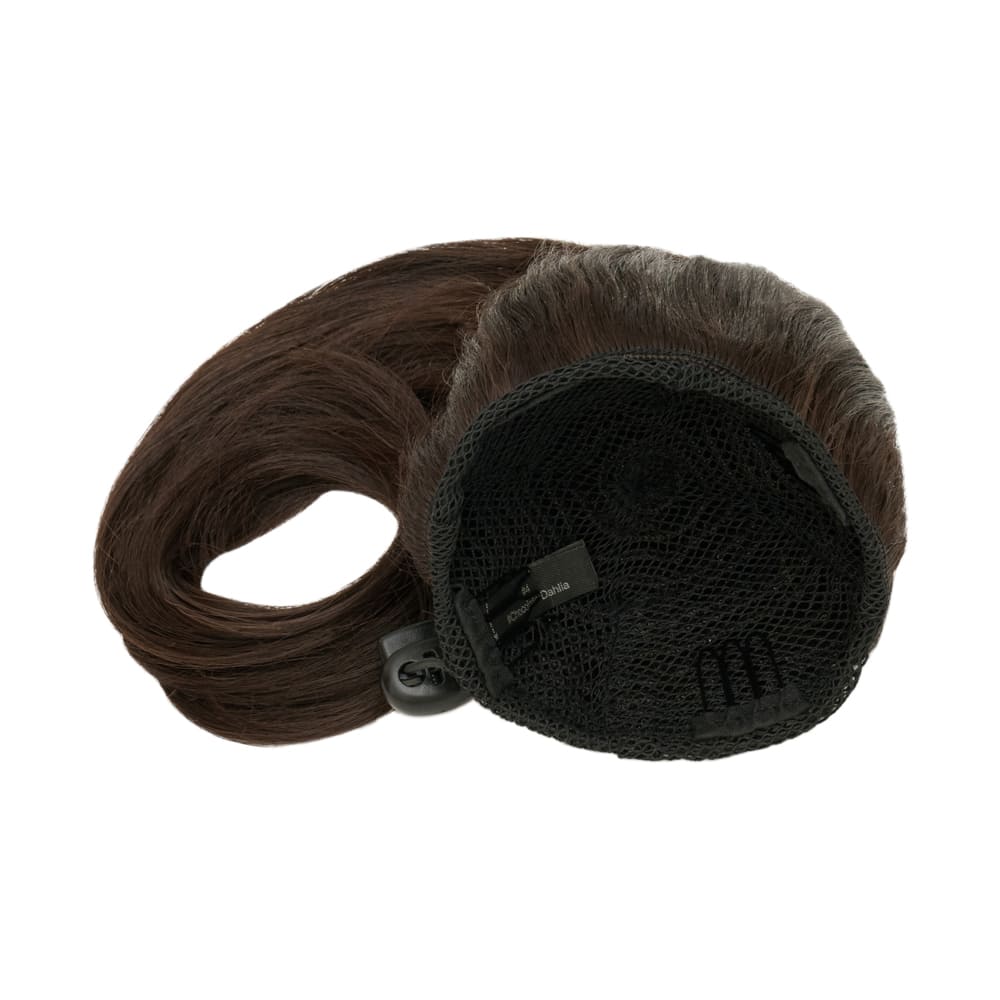 Stranded Clip-in Mum Bun - Colour #4 Chocolate Dahlia - Image 2